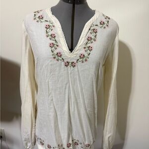 Bella Swan Twilight Kristen Stewart Lucky Brand Rose Embroidered Blouse